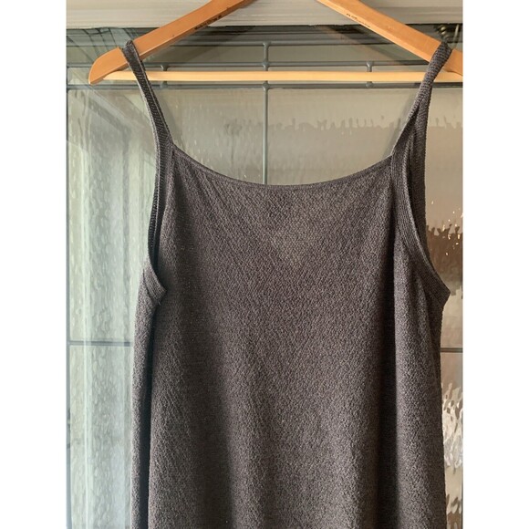 Eileen Fisher Charcoal Gray Sleeveless Dress - Picture 12 of 16